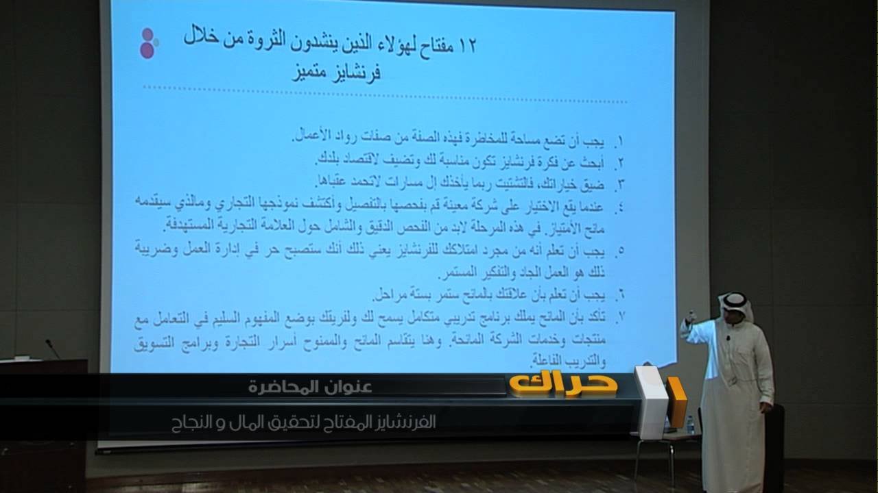 الفرنشايز:المفتاح لتحقيق المال والنجاح لسعادة د. محمد دليم القحطاني
