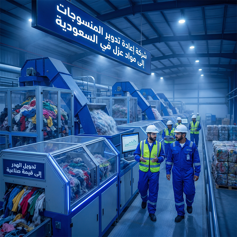 Recycling textiles into insulation materials in Saudi Arabia