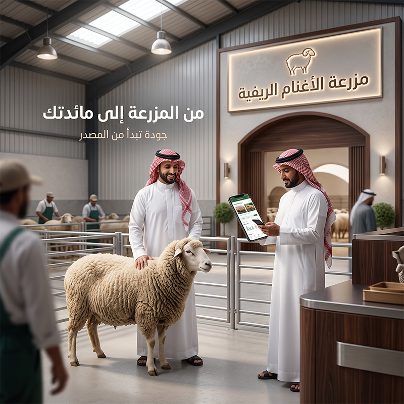 مزرعة الاغنام الريفية